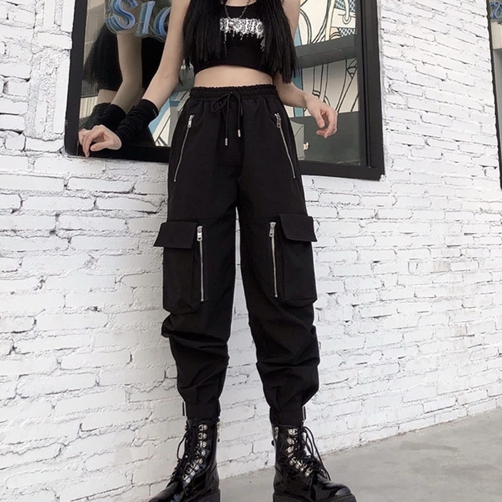 Black Cargo Pants for Women